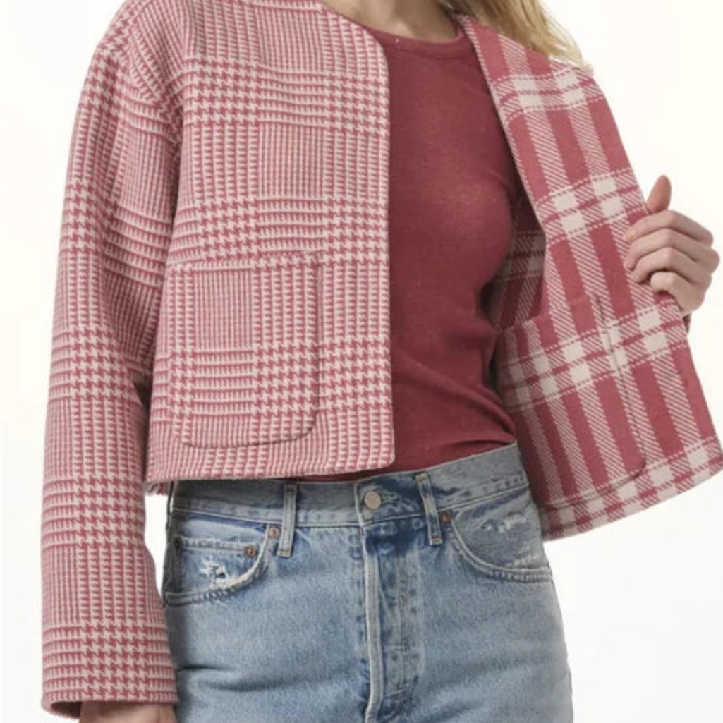 Splendid Tiffany Plaid Jacket- Poppy Glen Check